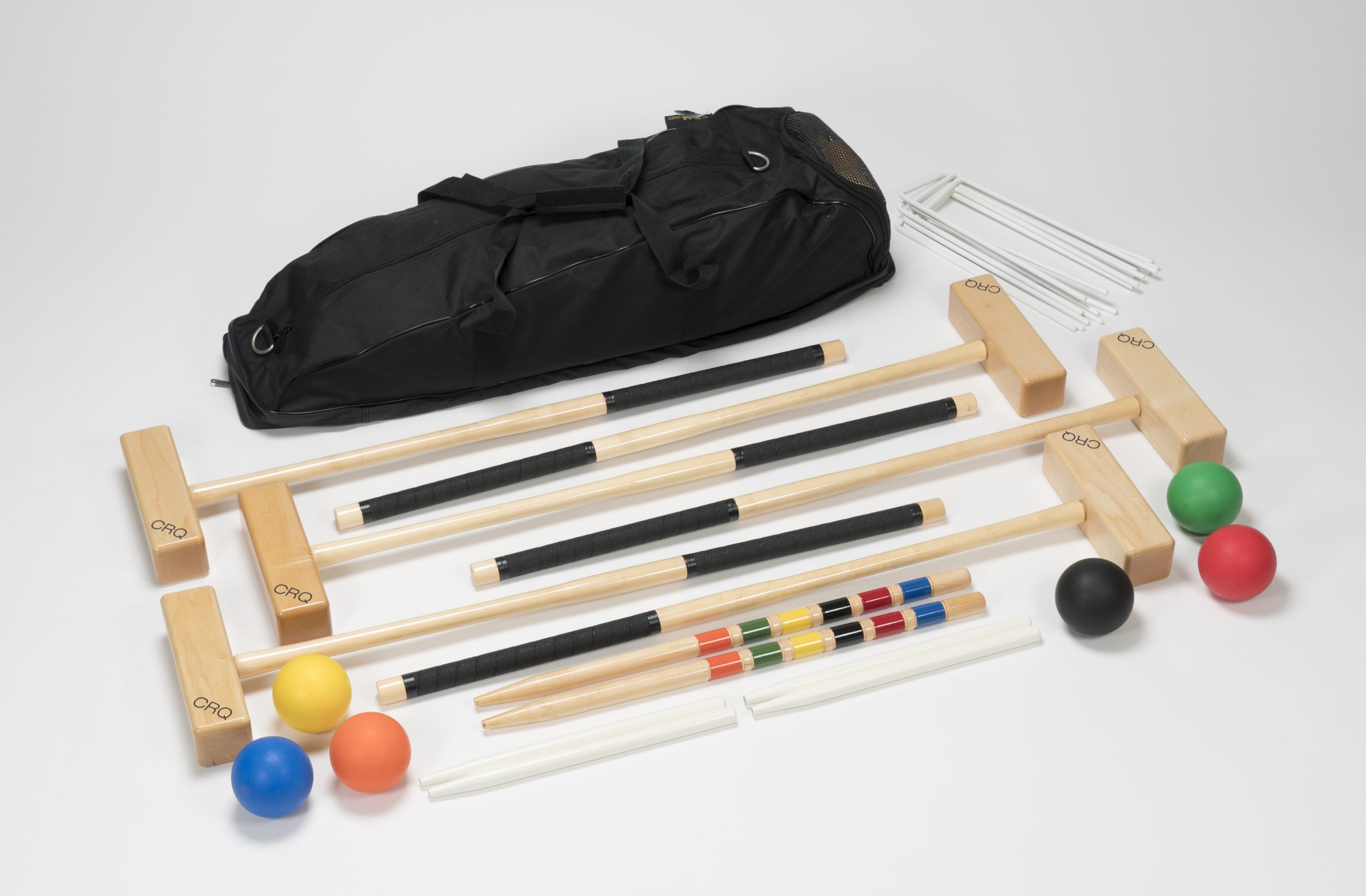 CRQ 110 Croquet Set: CRQ Amish Made Classic 9 Wicket/6 Player, Soft Case, Mallets