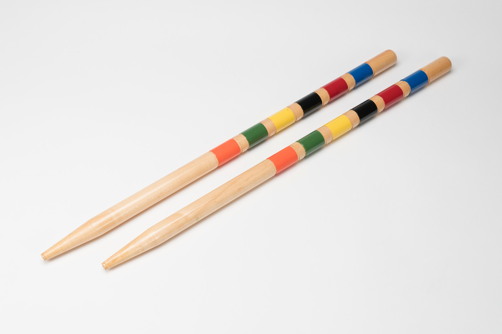 CRQ 530 Croquet Stake: CRQ Amish Made Classic, 9 Wicket, 6 Color, 24 inch, 2 Piece Set